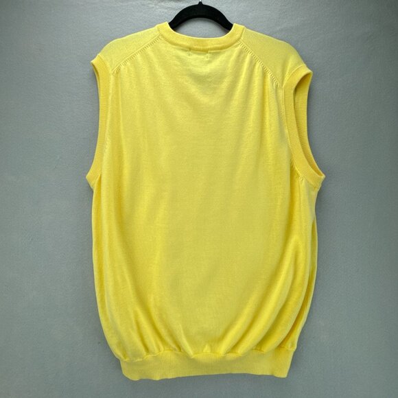 Brooks Brothers 346 Sweater Vest Mens Extra Large Yellow Pullover Supima Cotton - Picture 4 of 12